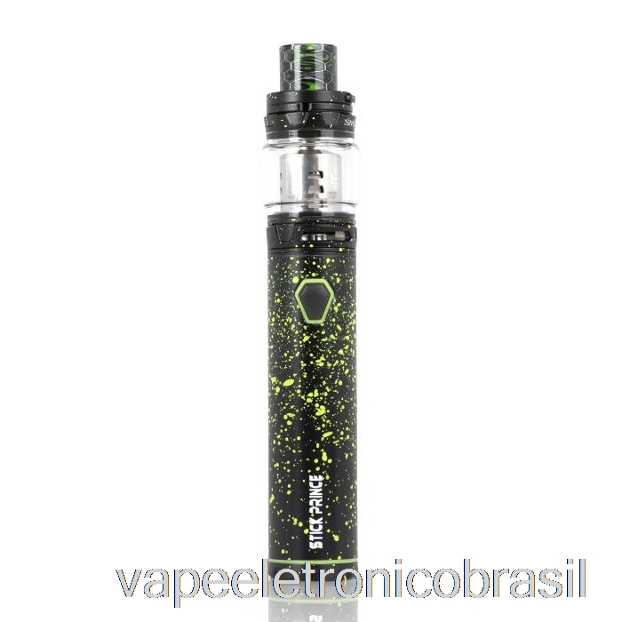 Vape Recarregável Smok Stick Prince Kit - Pen-style Tfv12 Prince Black W/ Green Spray